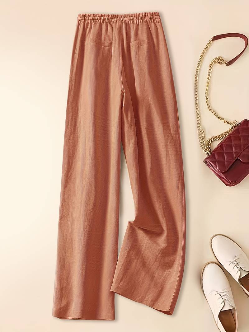 Women's Wide Leg Pants with Drawstring Waist