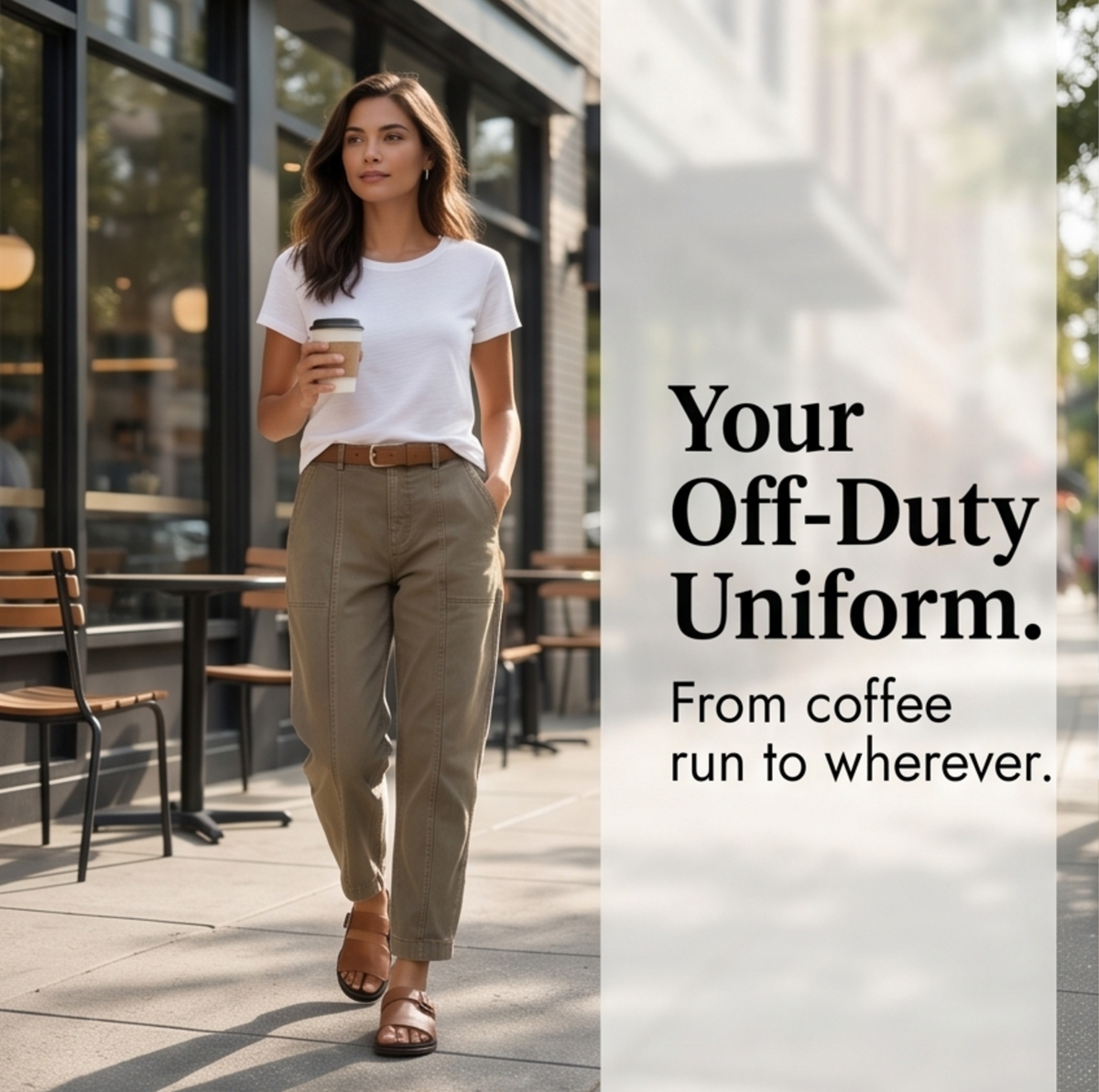 Women's High Waist Tapered Utility Pants with Seams