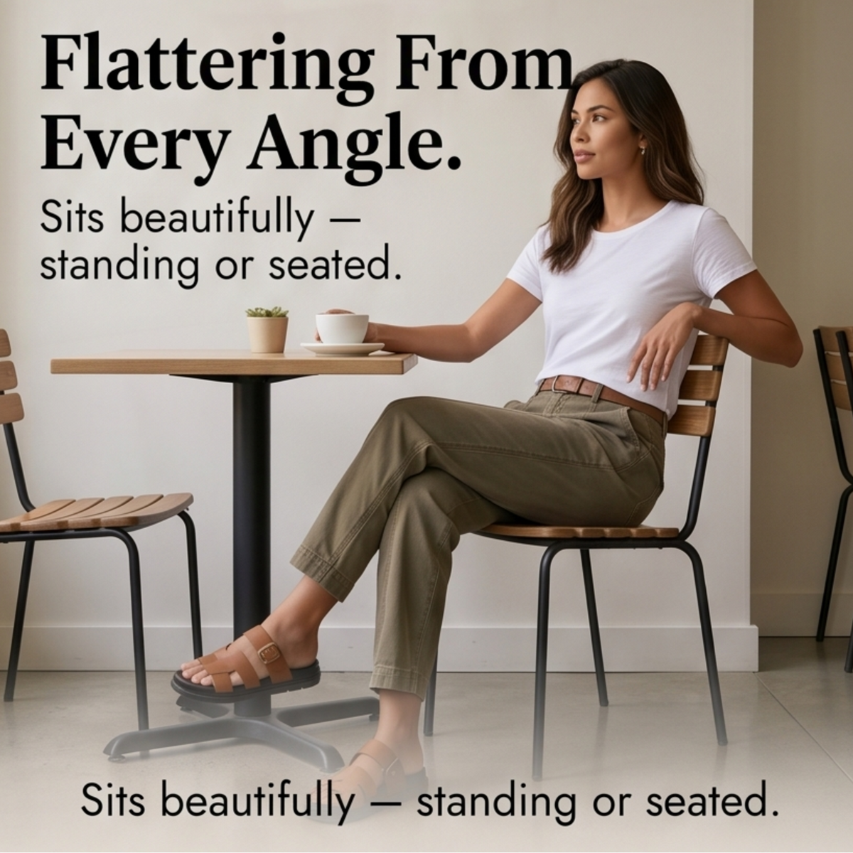 Women's High Waist Tapered Utility Pants with Seams