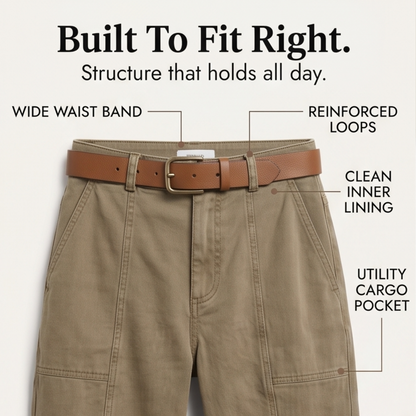 Women's High Waist Tapered Utility Pants with Seams