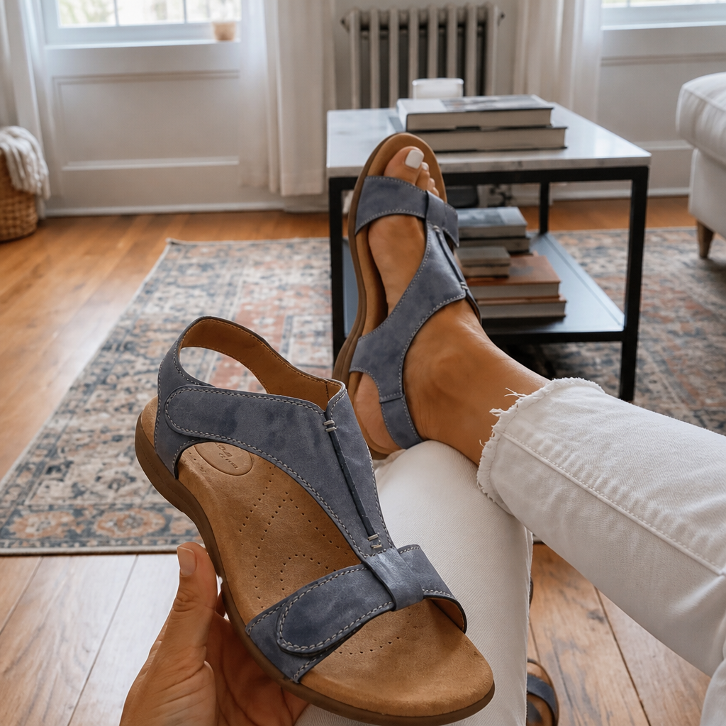 Women's Slingback Sandals – Adjustable Straps, Arch Support
